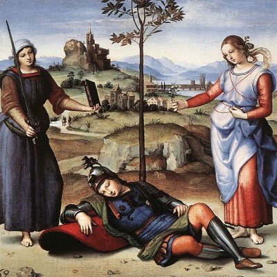 raffaello il sogno del cavaliere