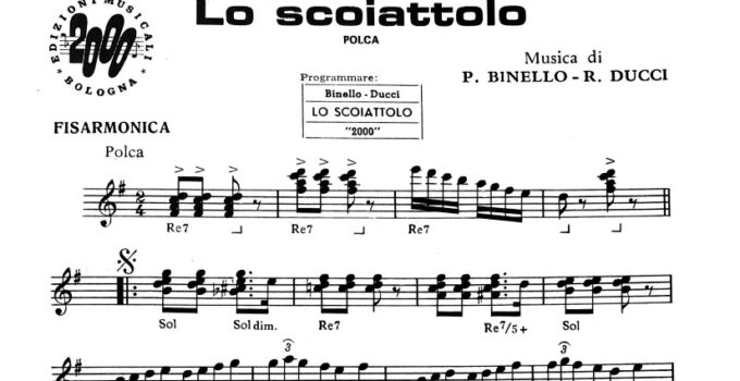 Binello-Ducci, Lo scoiattolo Polka per Fisarmonica Spartito