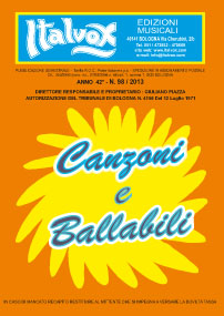 mp3 spartiti "Canzoni e ballabili" Italvox notiziario 98 2013