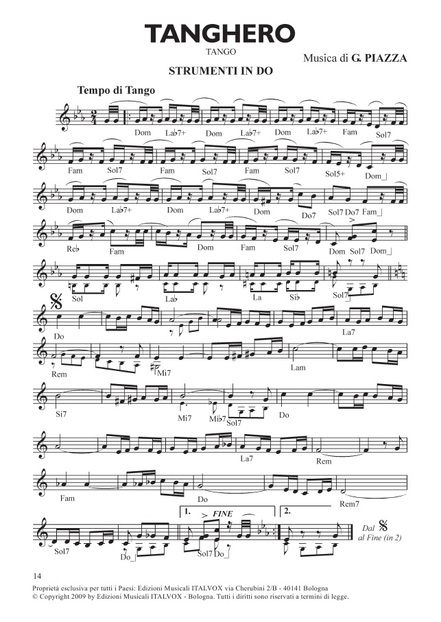 Mp3 Tango Spartito, Giuliano Piazza, "Tangheiro"
